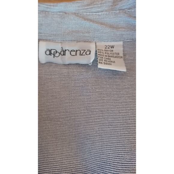 VTG Apparenza Camp Shirt Tunic Gray Button Up Pockets Women's 22W Summer Beachy - Picture 5 of 6